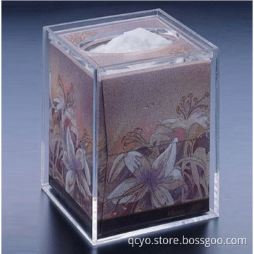 acrylic facial tissue holder box QCY-TB-30